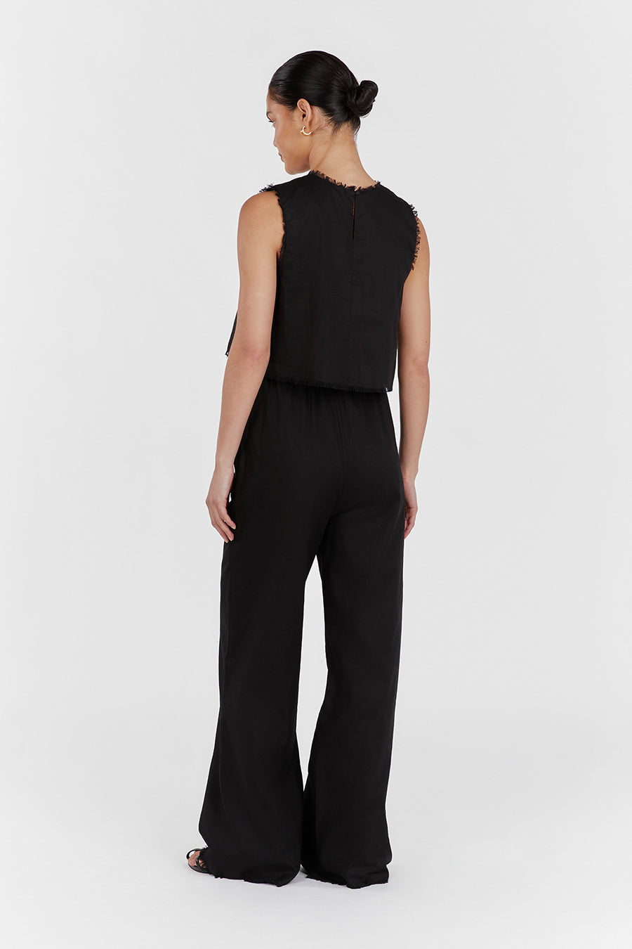 NOVA BLACK LIGHT WEIGHT LINEN PANT