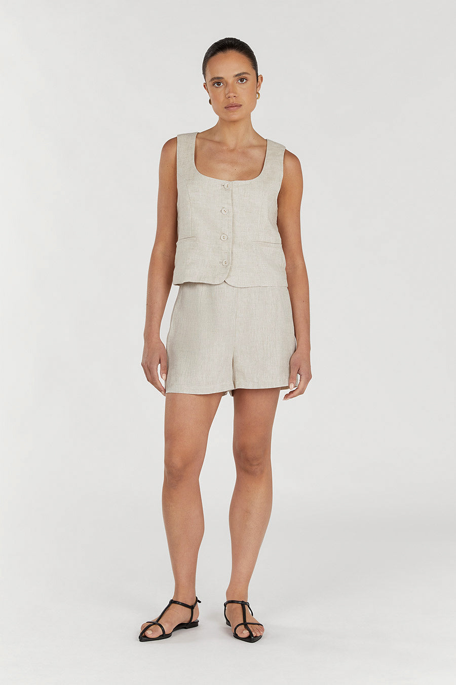 JESSIE NATURAL LINEN SHORT