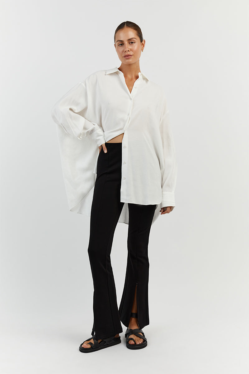 ASHER BLACK FLARED PANT