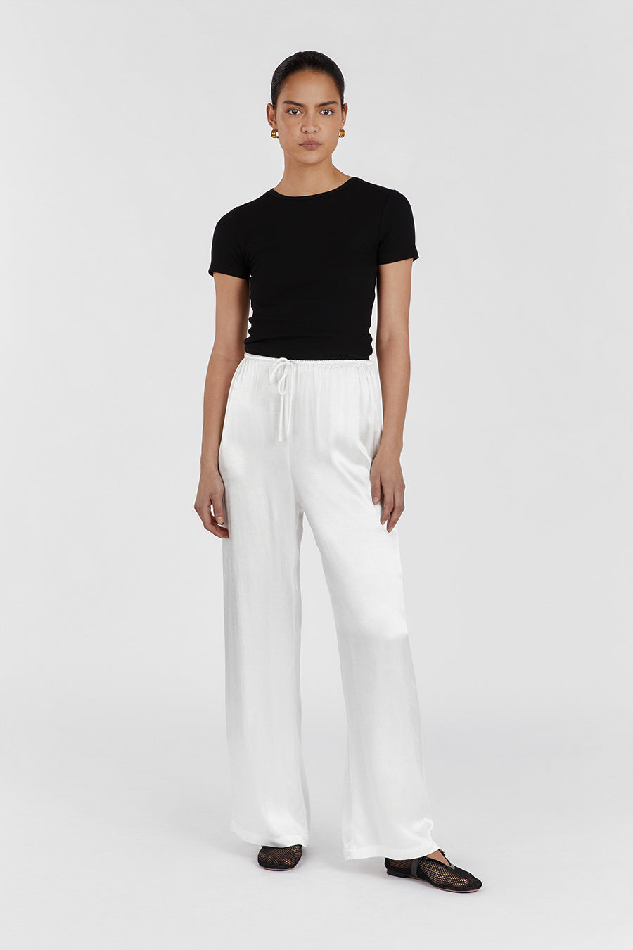 THEO BLACK CAP SLEEVE TOP
