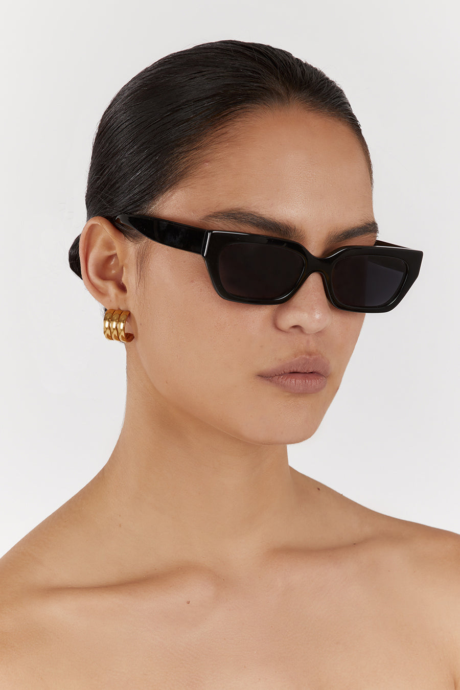 LUV LOU THE GIGI BLACK SUNGLASSES