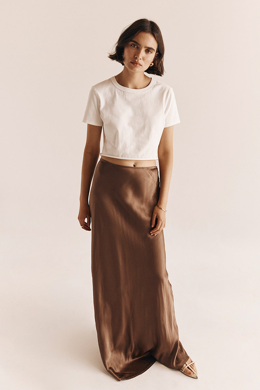 CHARLI COCO SATIN MAXI SKIRT