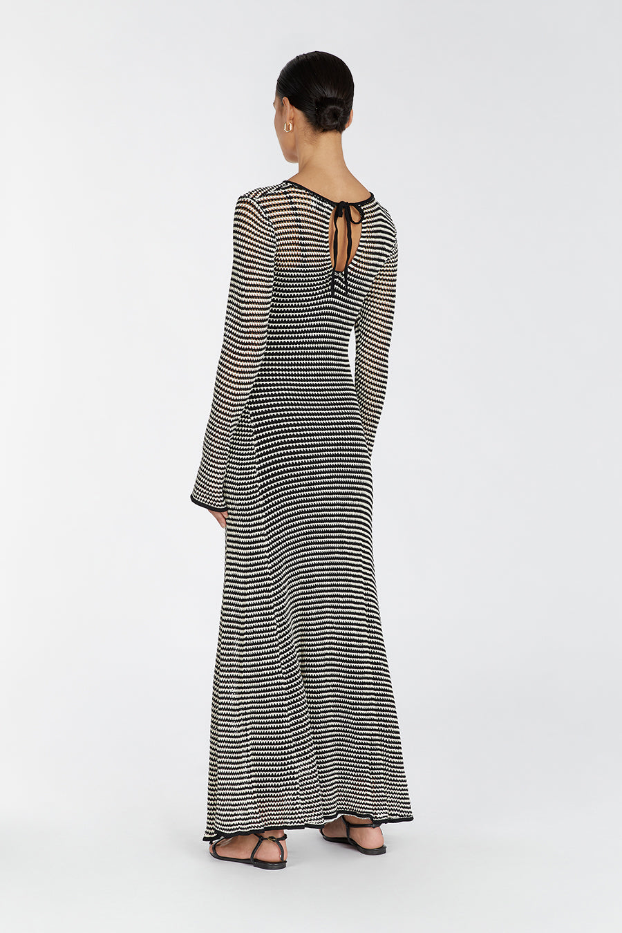 NATE BLACK SLEEVED MAXI DRESS