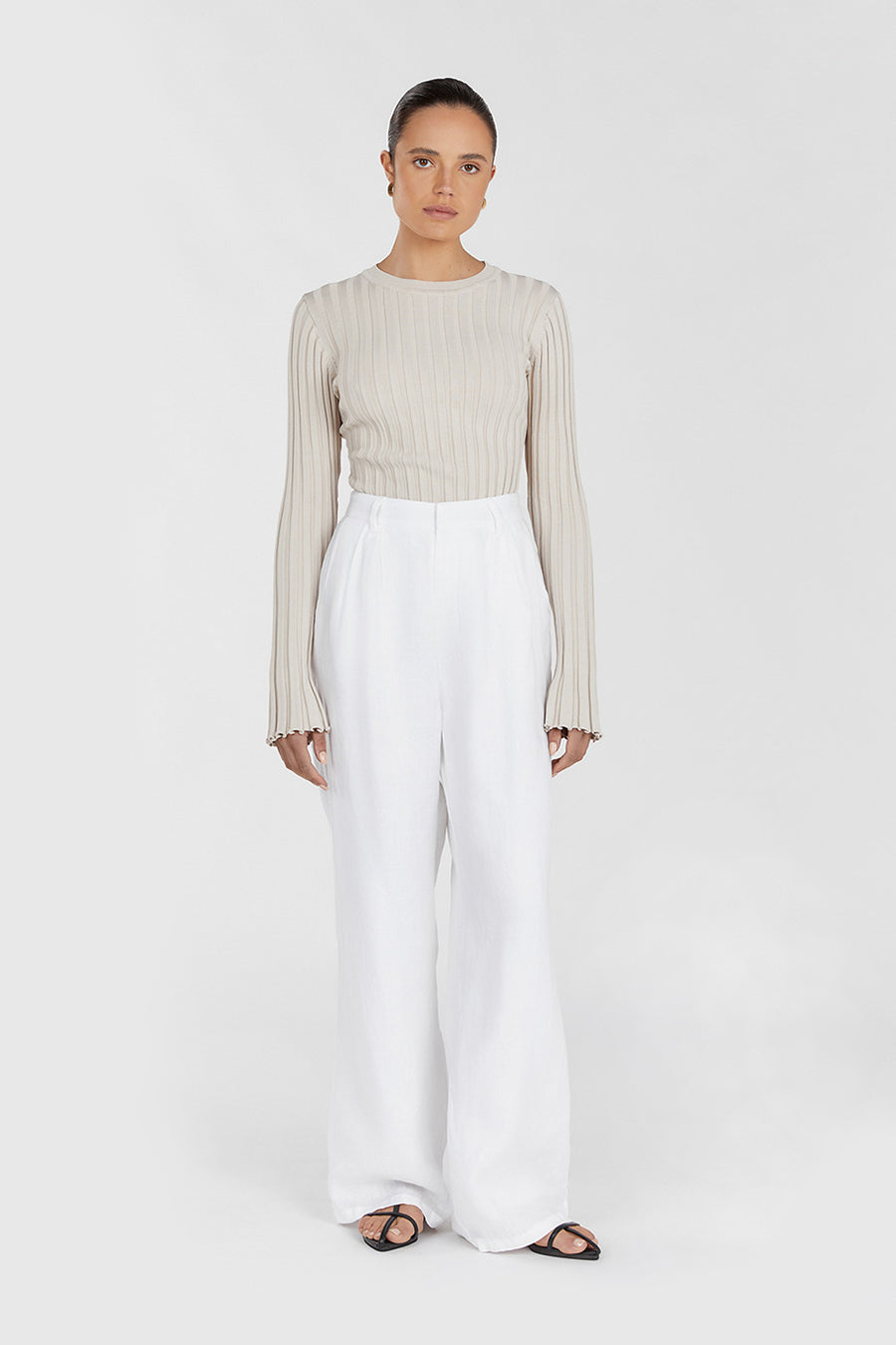 ADA STONE LONG SLEEVE KNIT TOP