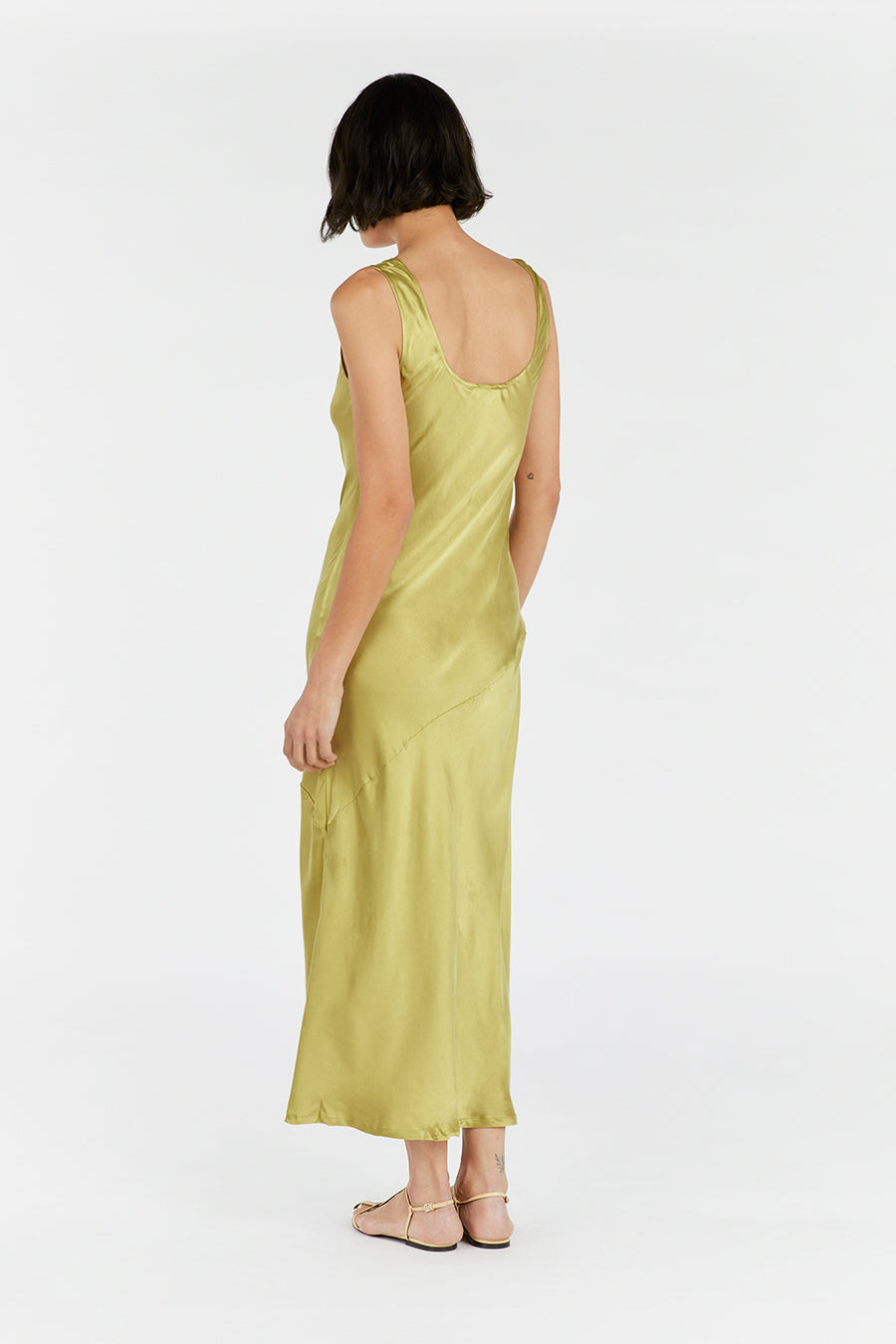 JACKIE PEAR SILK MAXI DRESS
