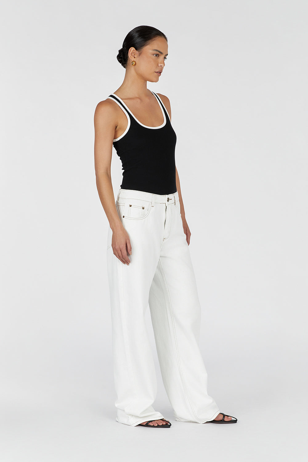REAGAN OFF WHITE SLOUCHY DENIM JEAN