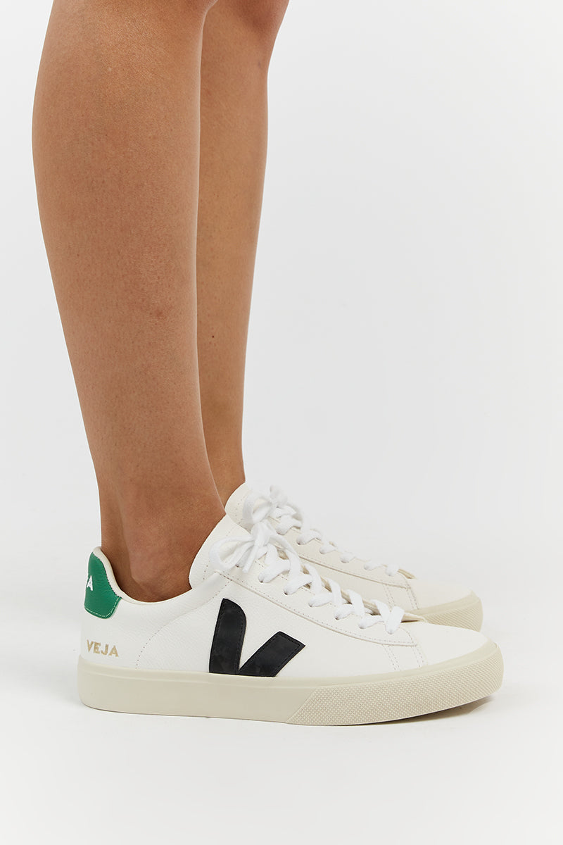 VEJA CAMPO LEATHER BLACK EMERAUDE