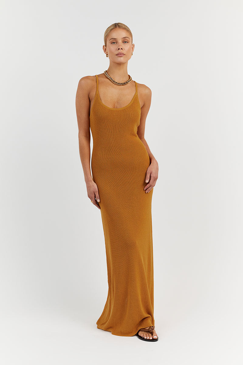 ASHER MARIGOLD KNIT DRESS