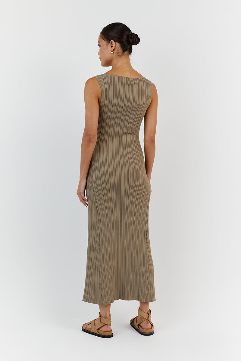 IVY MOSS SLEEVELESS MIDI DRESS