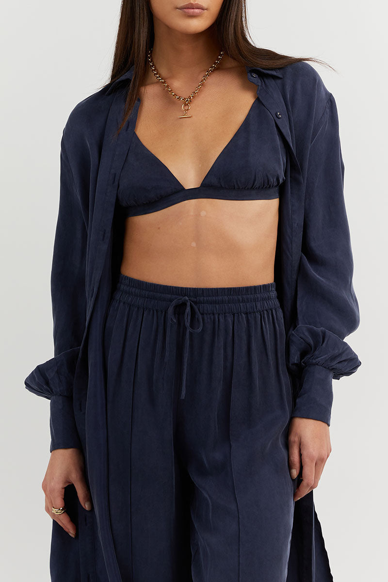 BOBBY NAVY CUPRO BRALETTE