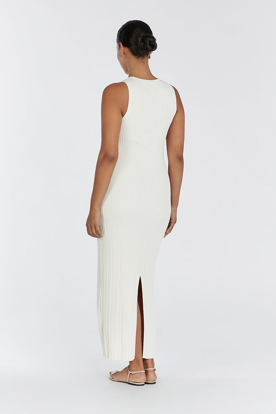 ANDERS CREAM KNIT MIDI DRESS