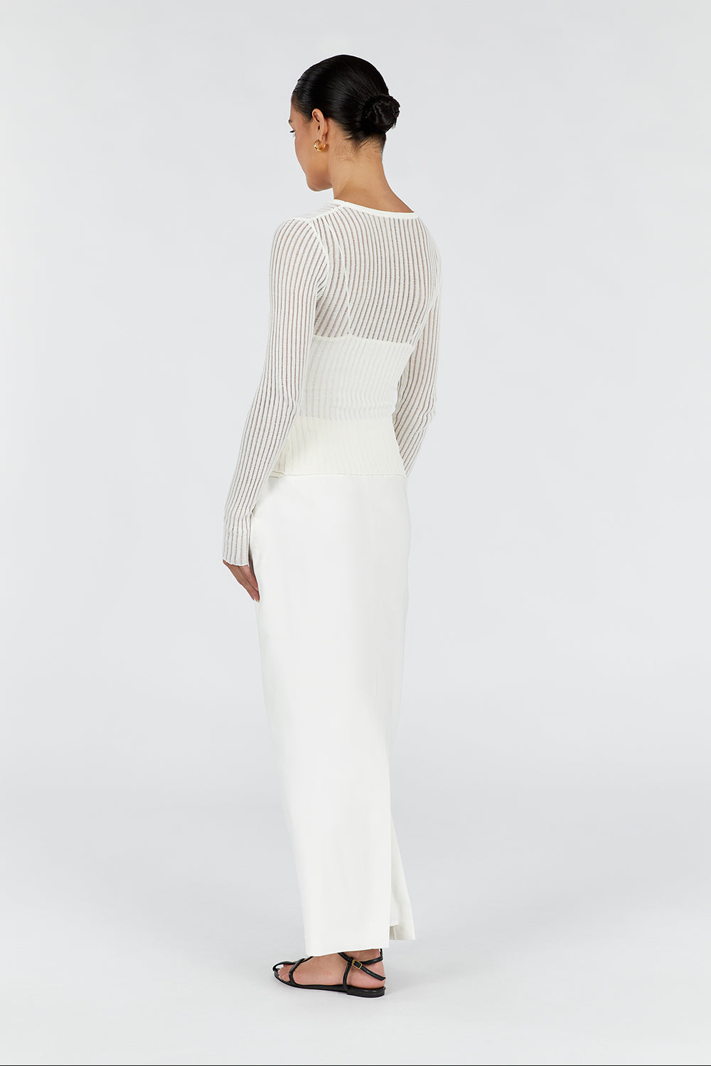 JOVIE OFF WHITE LONG SLEEVE TOP