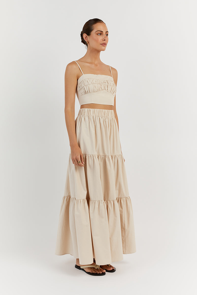 ELSA STONE COTTON CROP TOP