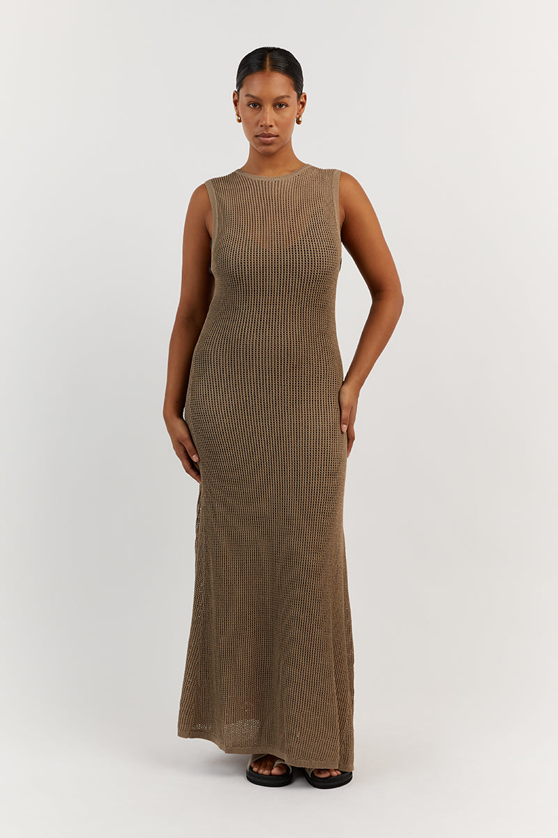 OPHELIA MOSS CROCHET MAXI DRESS