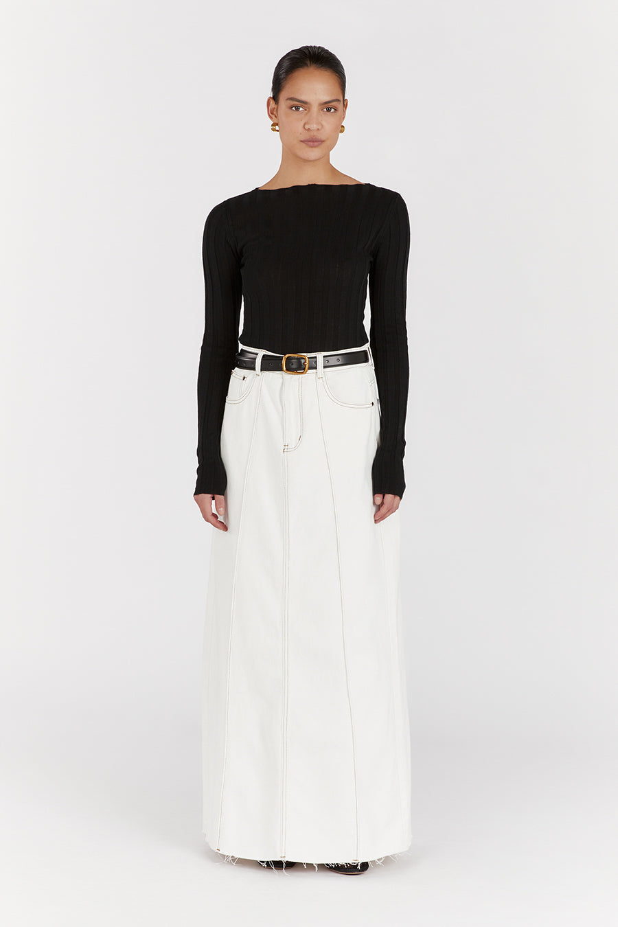 GOLDIE BLACK LONG SLEEVE TOP