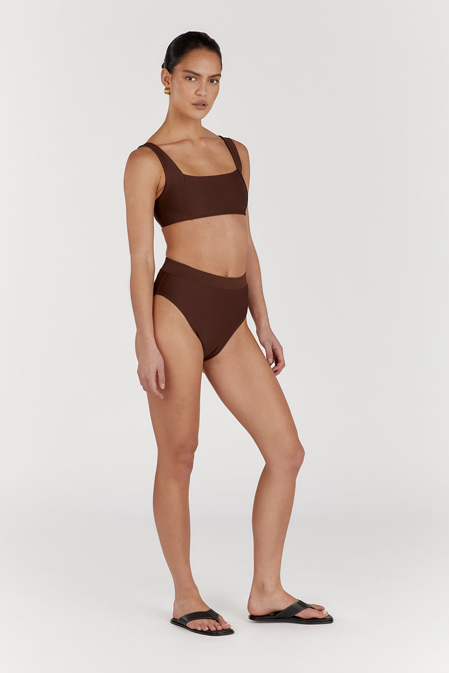 AMAYA CHOC SPORTS BRA SWIM TOP