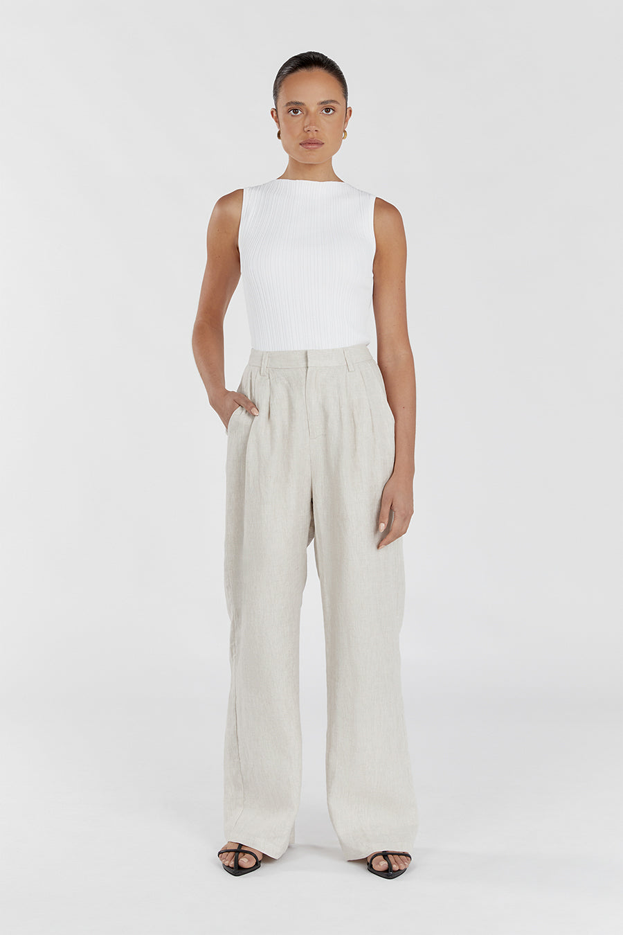 SIENNA OFF WHITE KNIT TANK