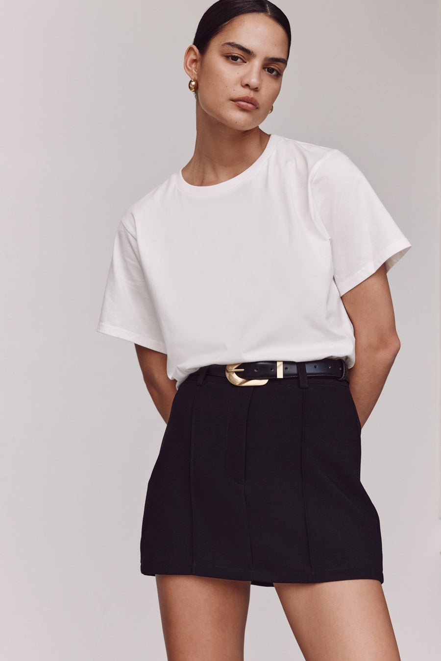 CHARLOTTE OFF WHITE CREW NECK TEE