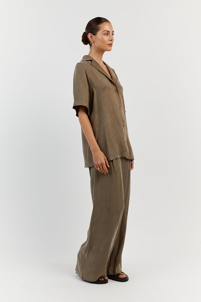 KINGSTON MOSS CUPRO WIDE LEG PANT