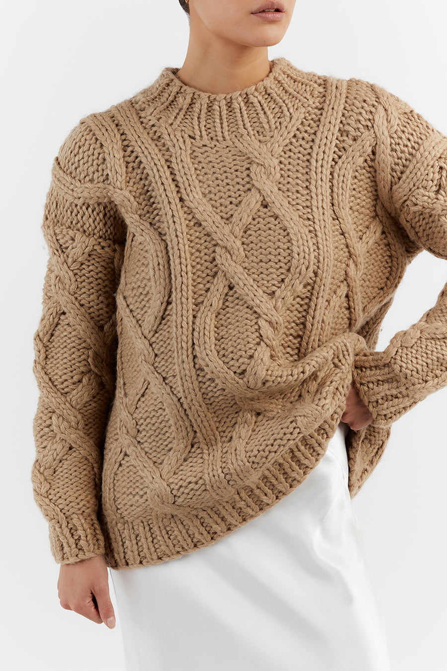 ELLIS OAT CABLE KNIT JUMPER