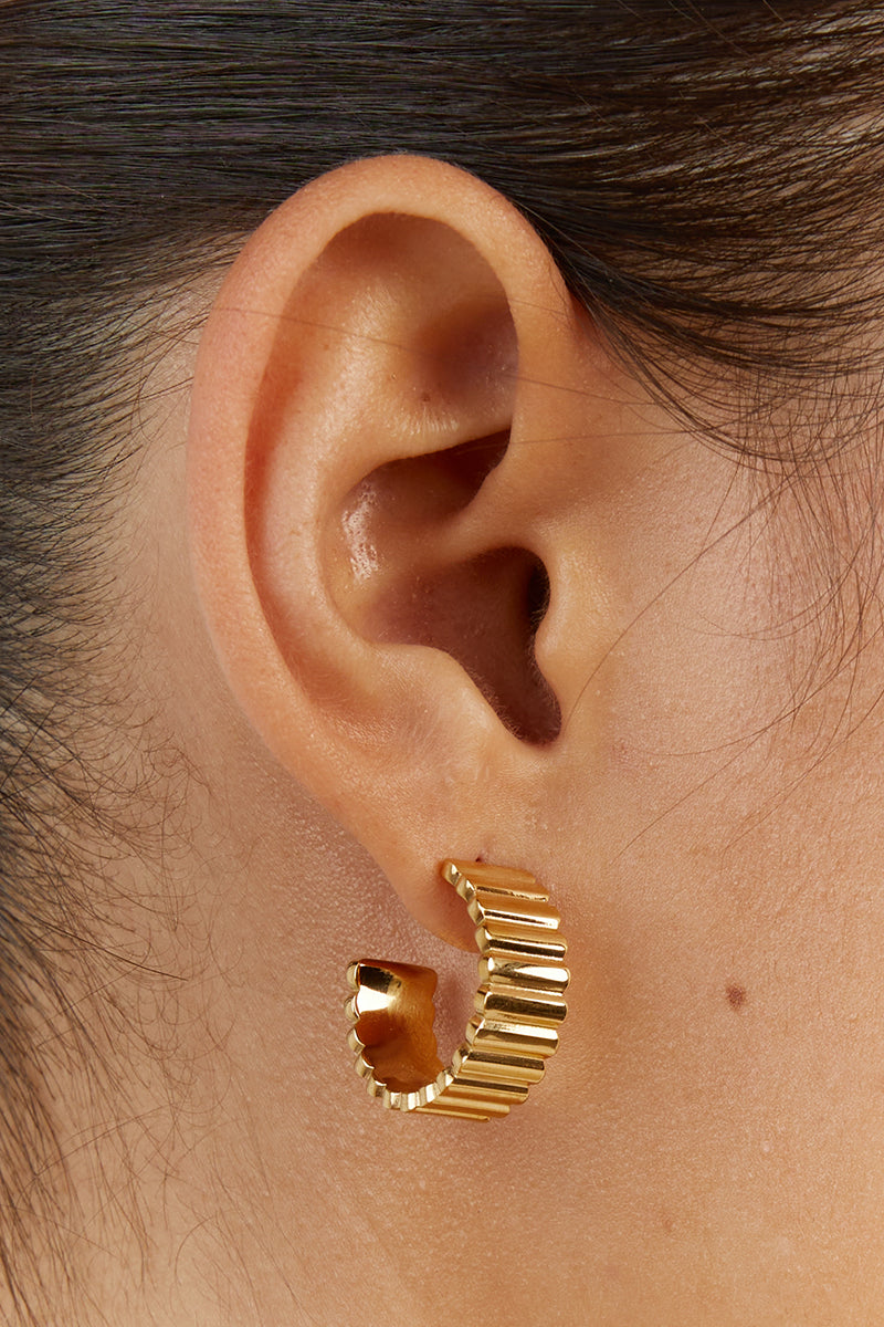 CENDRE AMELIE GOLD HOOP EARRINGS