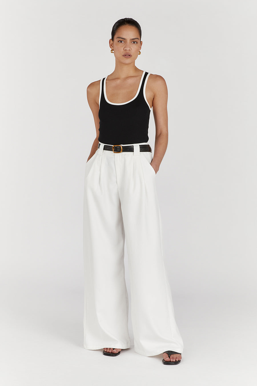 HARLEY WHITE WIDE LEG PANT