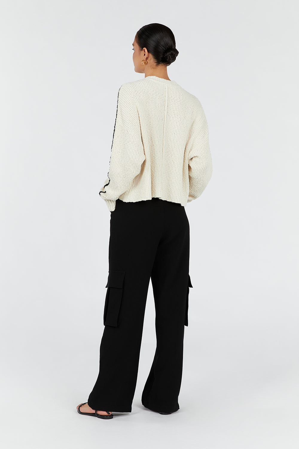 DAKOTA CREAM BOUCLE CROP JUMPER