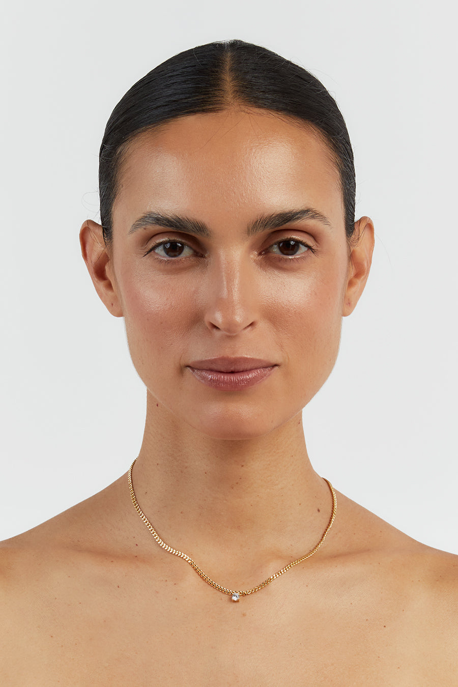 LUV AJ BARDOT STUD GOLD NECKLACE