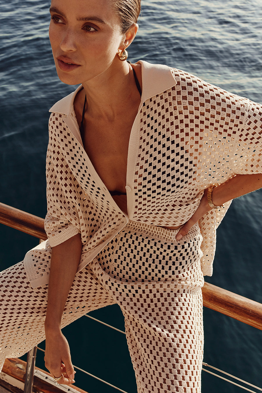 SONNY NATURAL CROCHET SHIRT