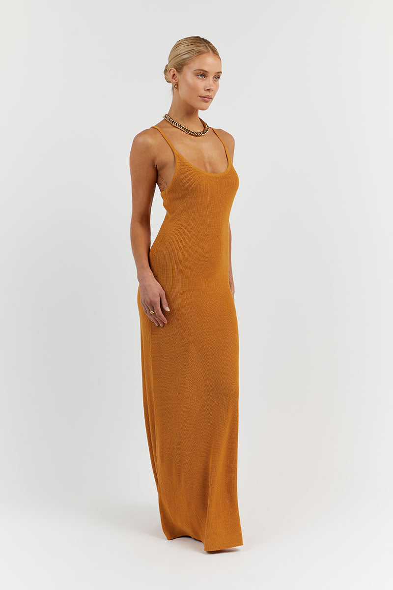 ASHER MARIGOLD KNIT DRESS
