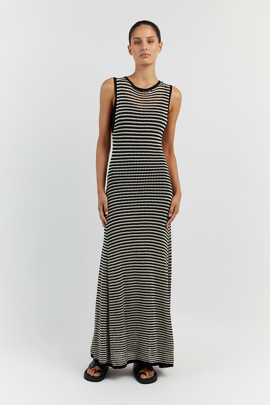 NATE BLACK SLEEVELESS MAXI DRESS