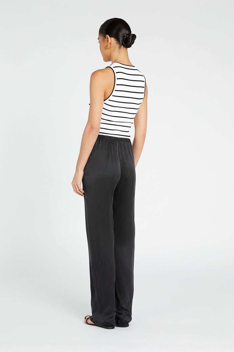 EVANS BLACK SILK PANT
