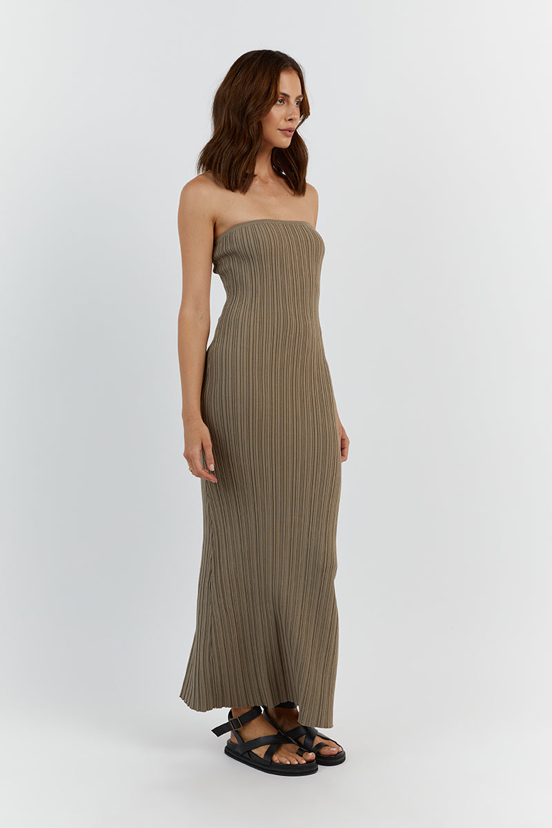 SIENNA MOSS BANDEU MIDI DRESS