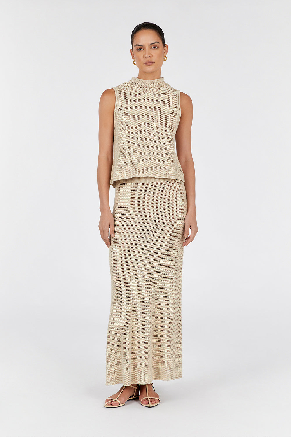 ZADIE NATURAL CROCHET TANK