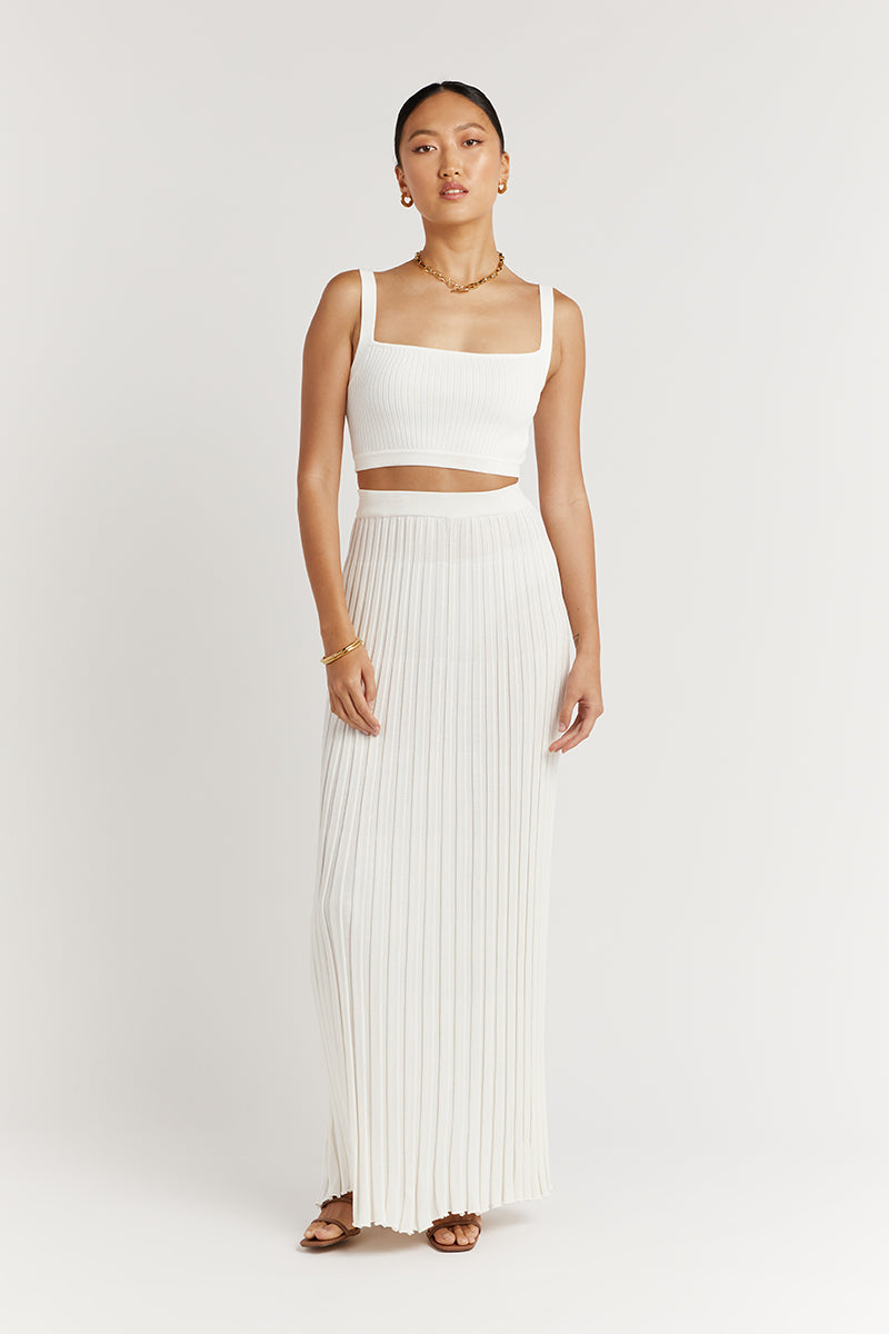 VALERY WHITE KNIT CROP TOP