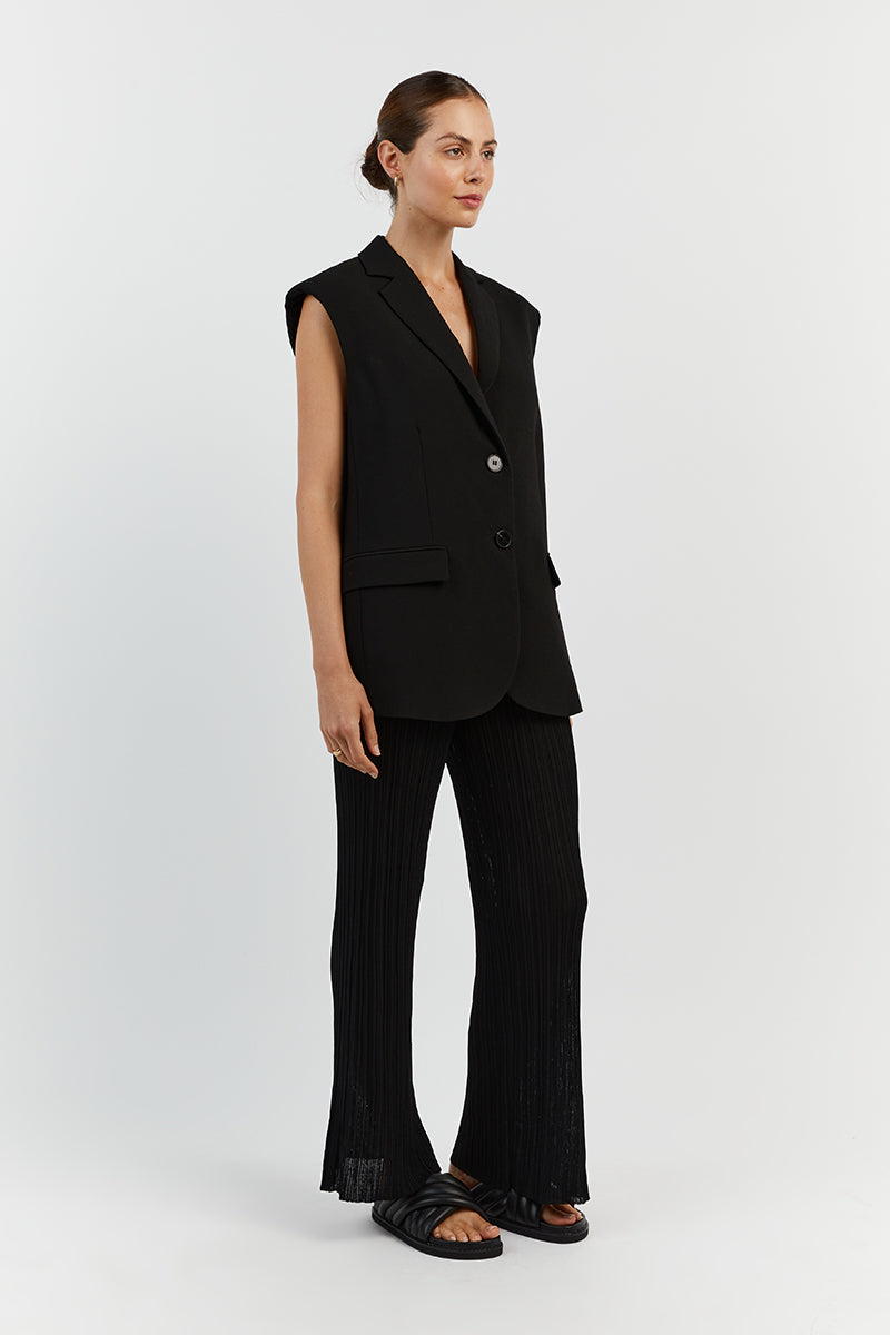 HARPER BLACK STRAIGHT LEG PANT