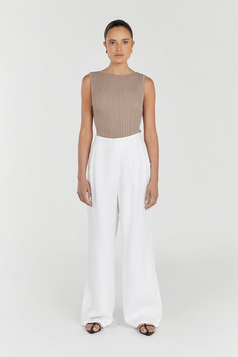 SIENNA TAUPE KNIT TANK