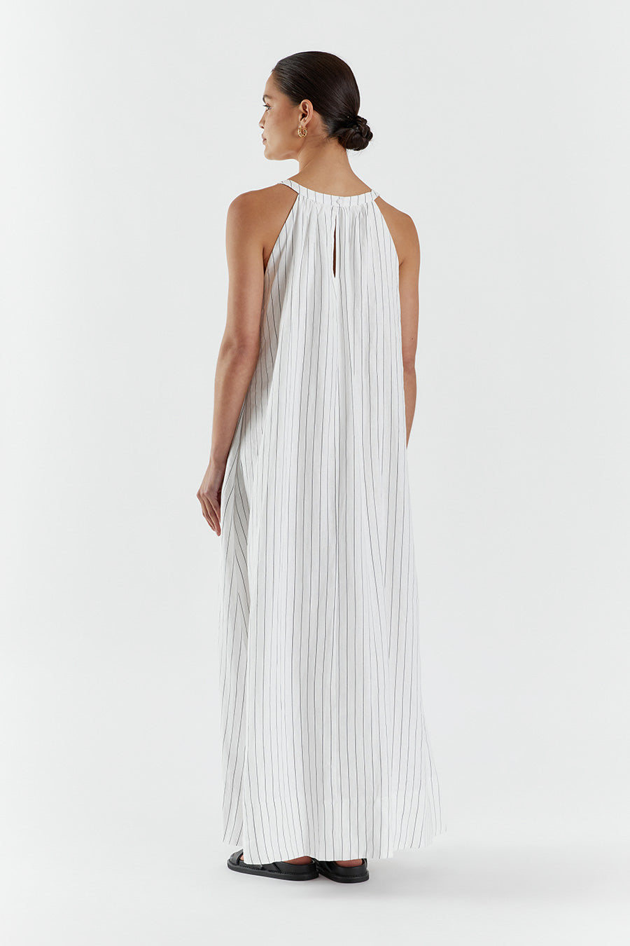 MARCEL WHITE HIGH NECK MAXI DRESS