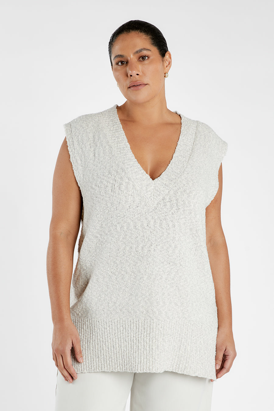 DAKOTA STONE LONG LINE KNIT VEST