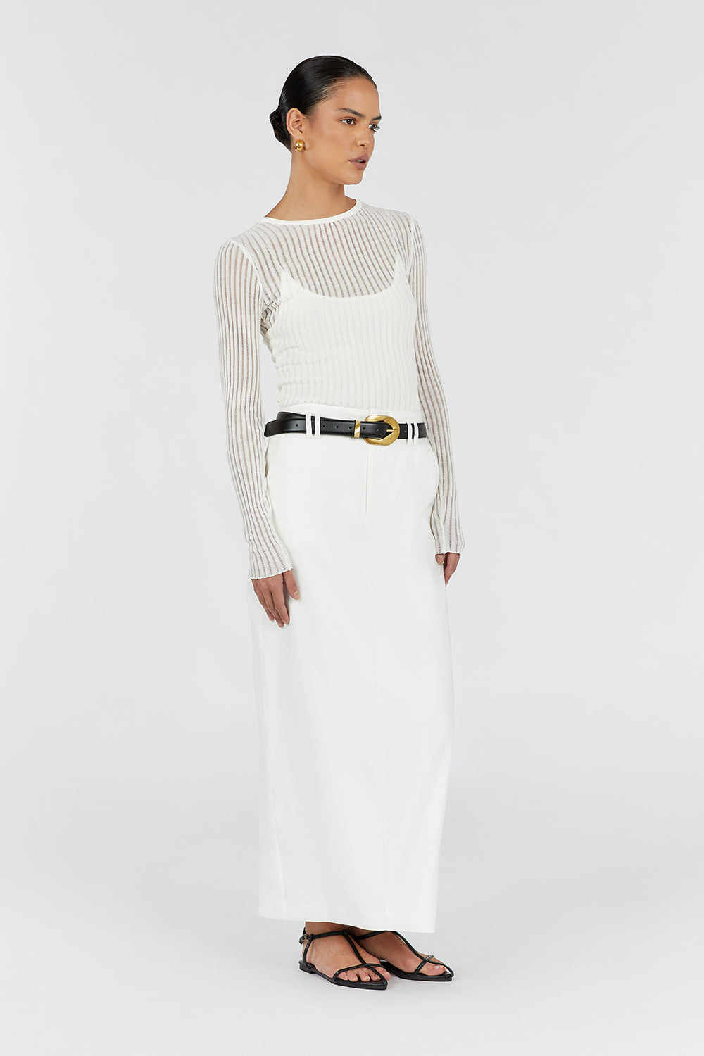 JOVIE OFF WHITE LONG SLEEVE TOP