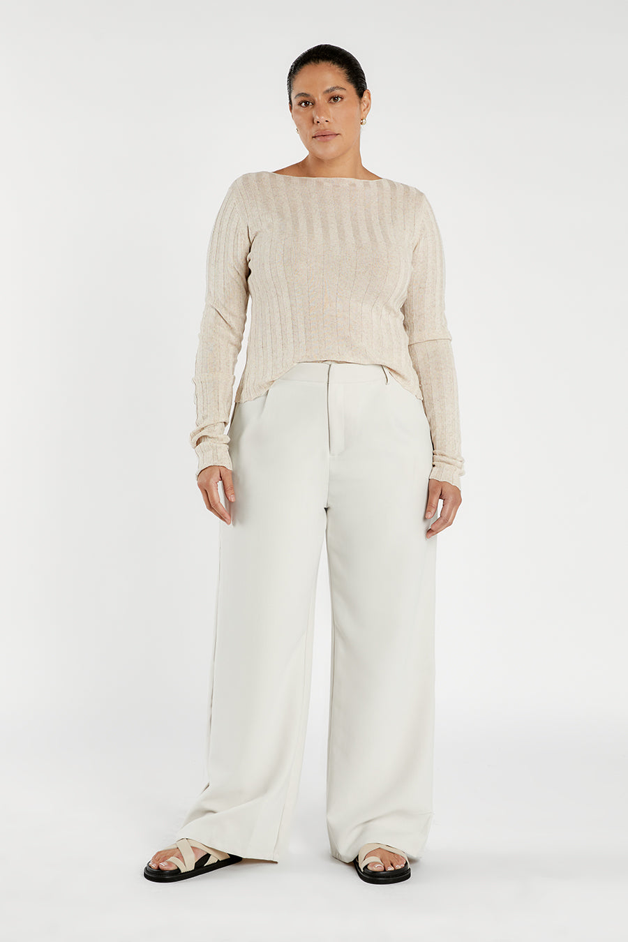 GOLDIE NATURAL LONG SLEEVE TOP