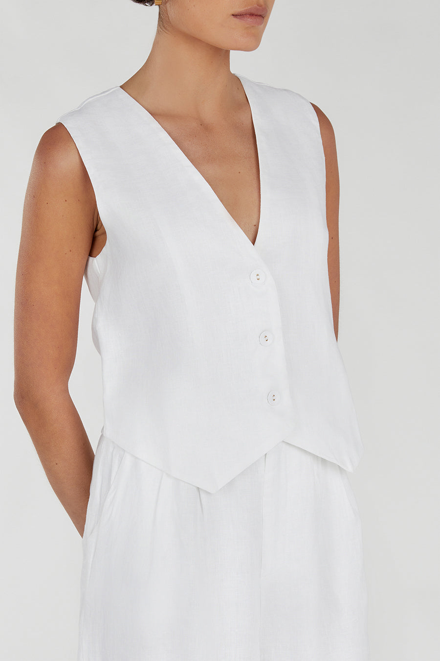 NORAH WHITE LINEN PANT