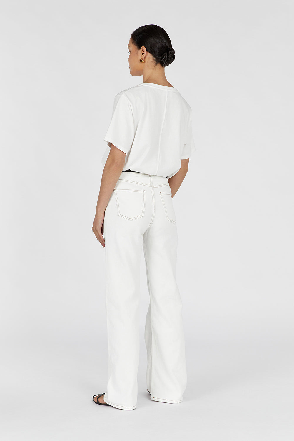 ALEXA OFF WHITE HIGH RISE STRAIGHT JEAN
