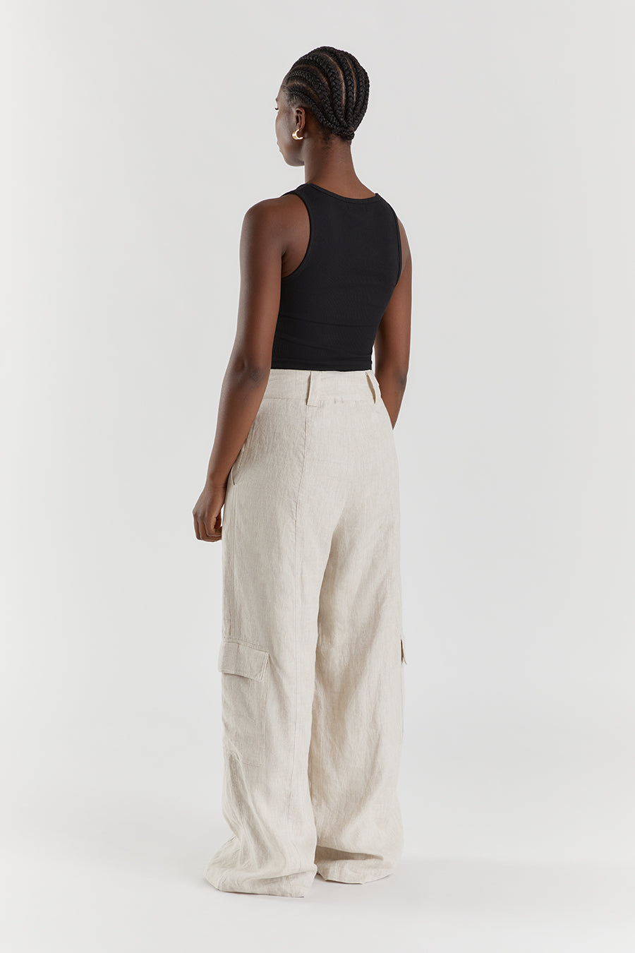 ISLA NATURAL LINEN WIDE LEG PANT