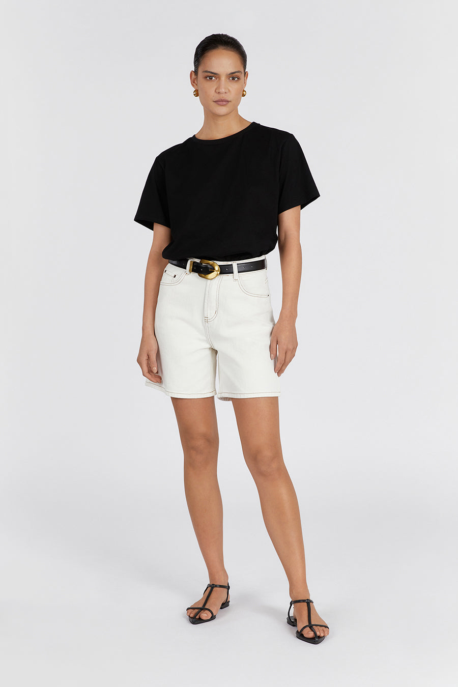 JOPLIN CREAM DENIM SHORT