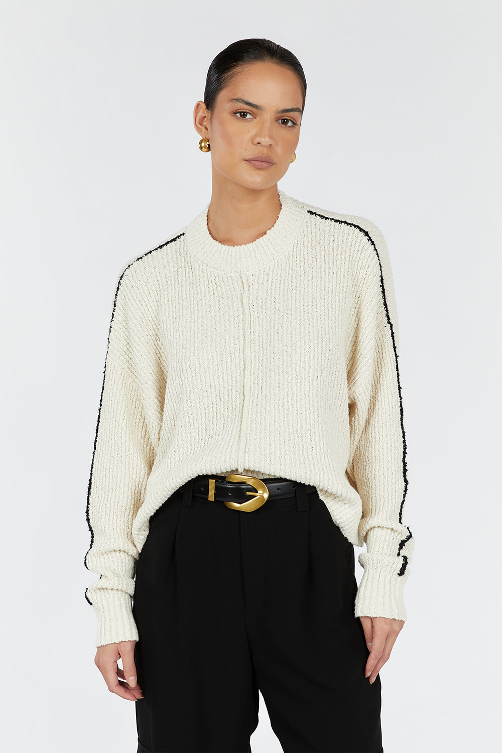 DAKOTA CREAM BOUCLE CROP JUMPER