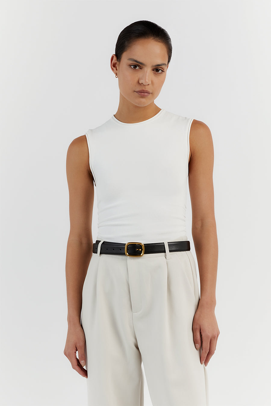 ROMY OFF WHITE SLEEVELESS TOP