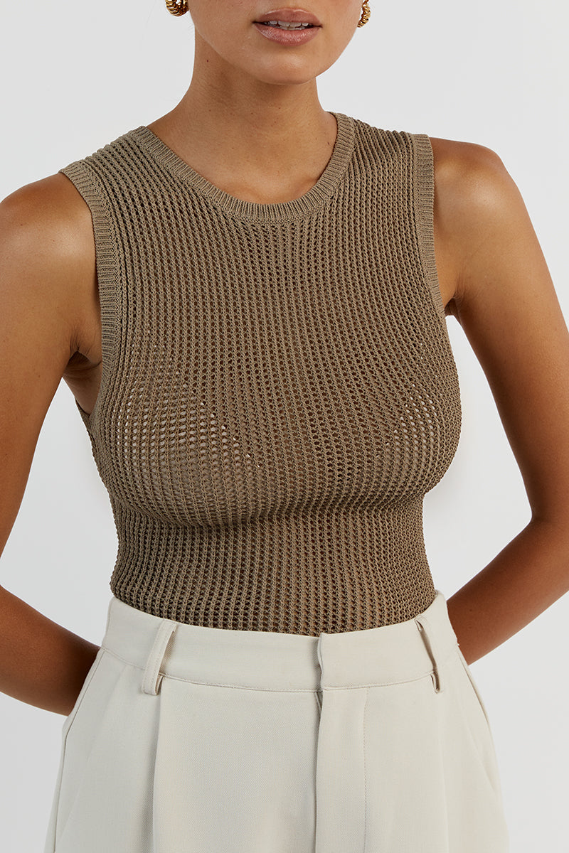 OPHELIA MOSS CROCHET TANK