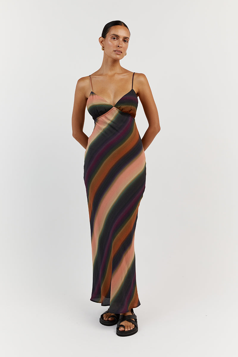 LULU OMBRE MIDI DRESS