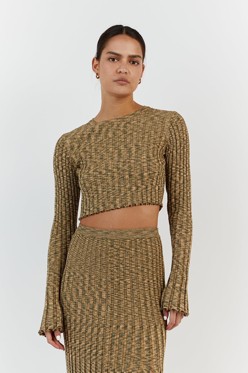 SADIE OLIVE MARLE LONG SLEEVE KNIT TOP
